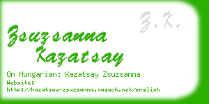 zsuzsanna kazatsay business card